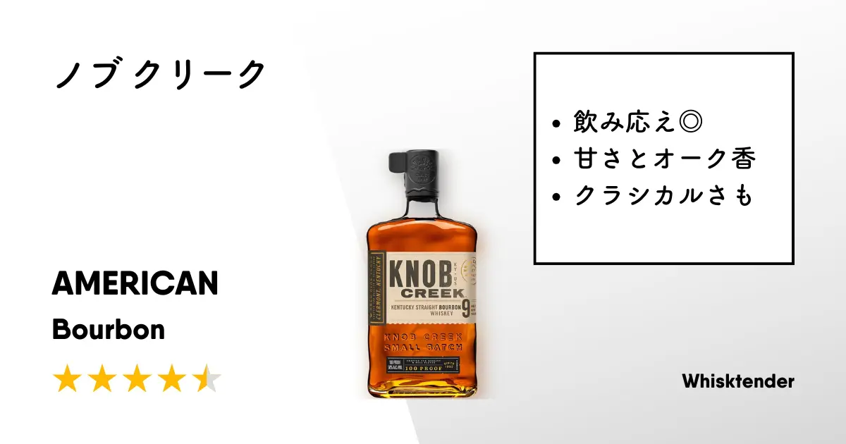 レビュー｜ノブ クリーク【甘さとオーク香が楽しめて飲み応え
