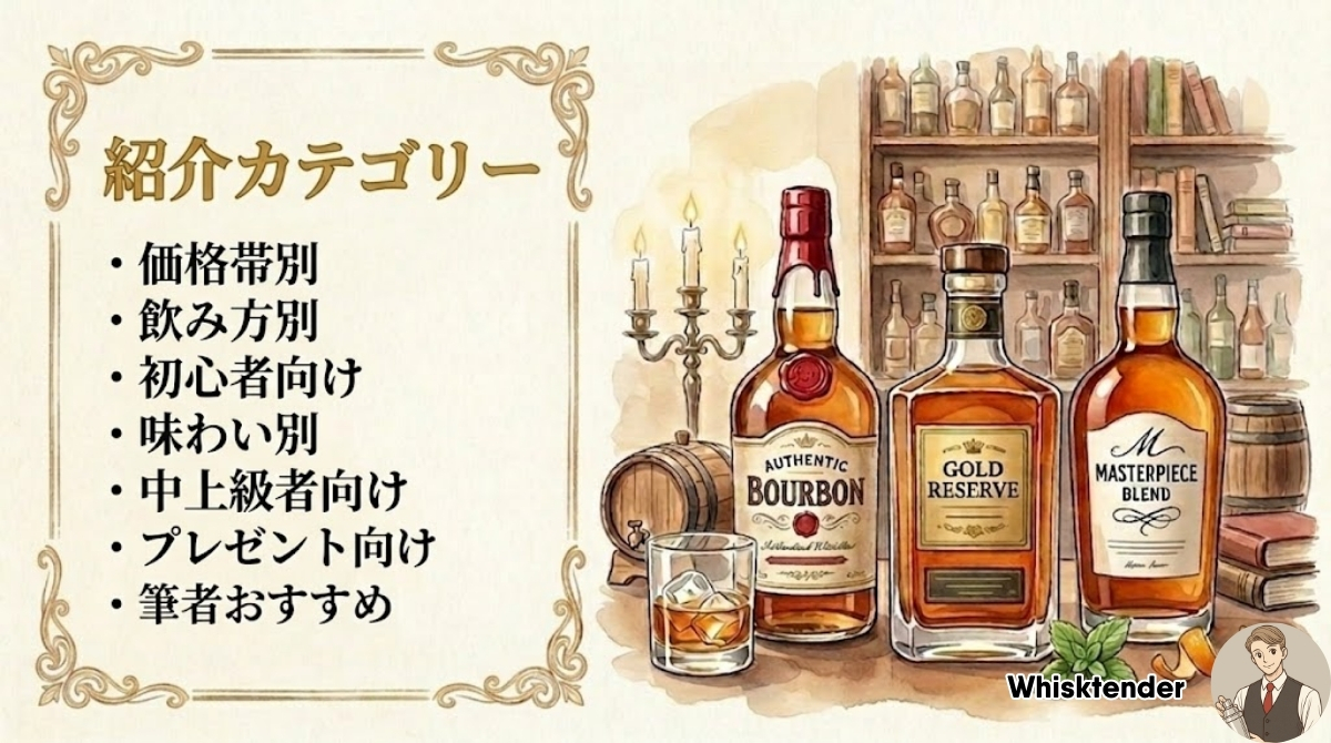 おすすめのバーボン紹介カテゴリー