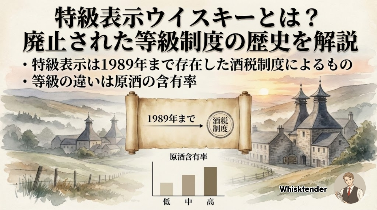 特級表示ウイスキーとは?廃止された制度の歴史を解説